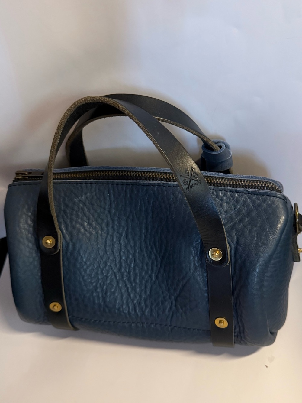 Go Forth Goods Smokey Blue small Jane Satchel with Tassel - Picture 2 of 14